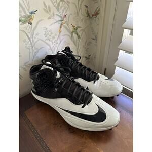 Nike Lunar Code Pro Men's SZ 12.5 Black White Cleats Shoes